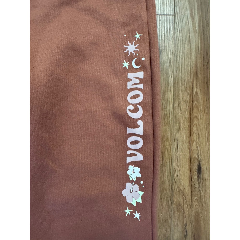 Volcom Womens Clay Brown Wide Leg Graphic Sweatpants B1202501 Small - Picture 3 of 7